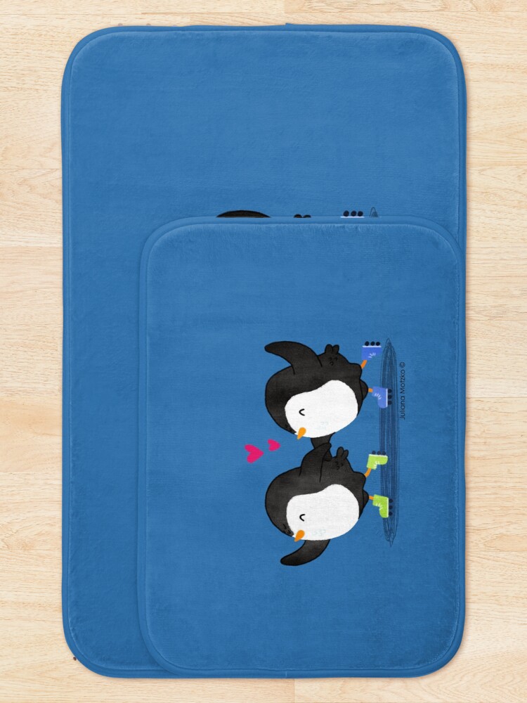 Alternate view of Penguins Having Fun Together Bath Mat