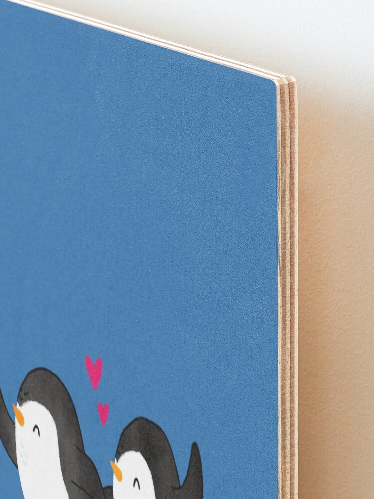 Alternate view of Penguins Having Fun Together Mounted Print