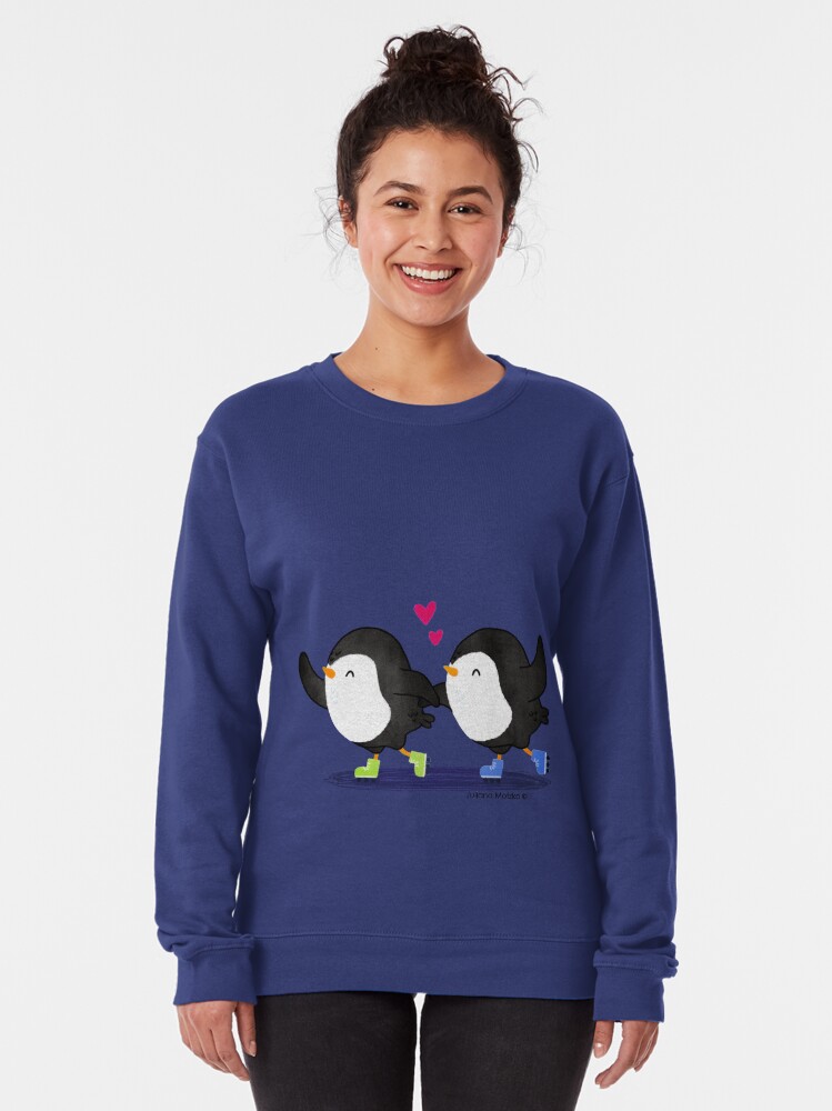 Alternate view of Penguins Having Fun Together Pullover Sweatshirt