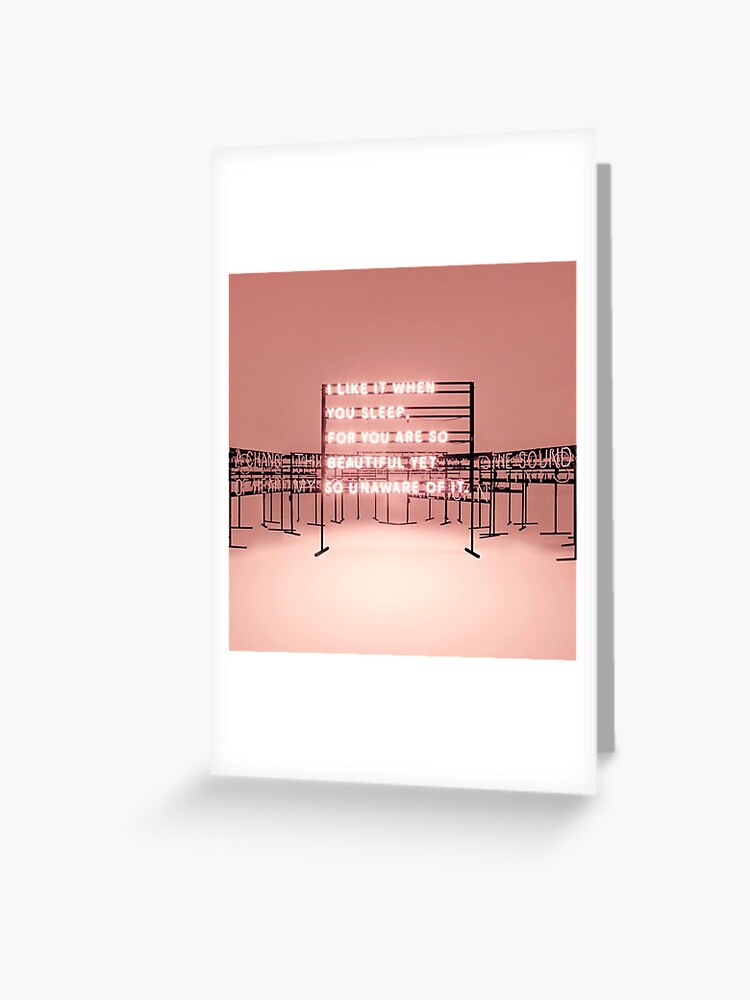 The 1975 I Like It When You Sleep For You Are So Beautiful Yet So Unaware Of It Greeting Card By Darkbiue Redbubble