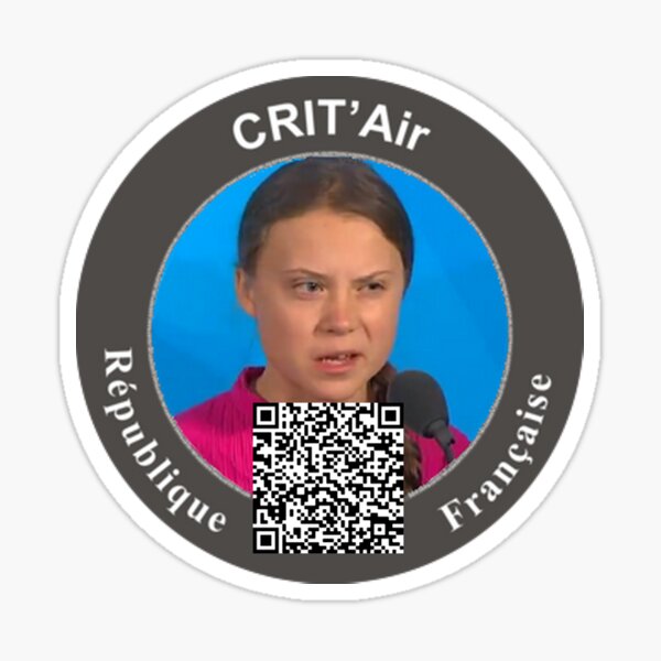 Sticker CRIT'Air Greta Thunberg Sticker