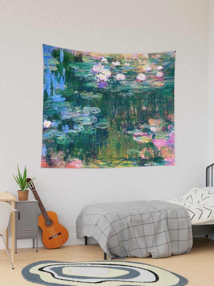Thumbnail 1 of 3, Tapestry, Water Lilies monet  designed and sold by PureVintageLove.