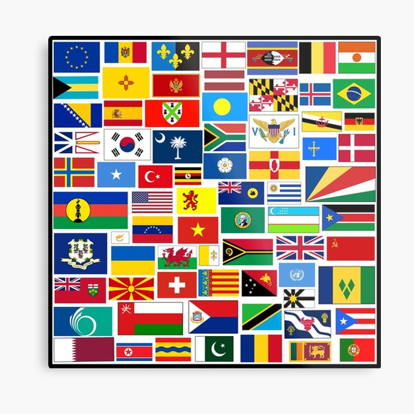 Flags of The World Gifts and Products Metal Print