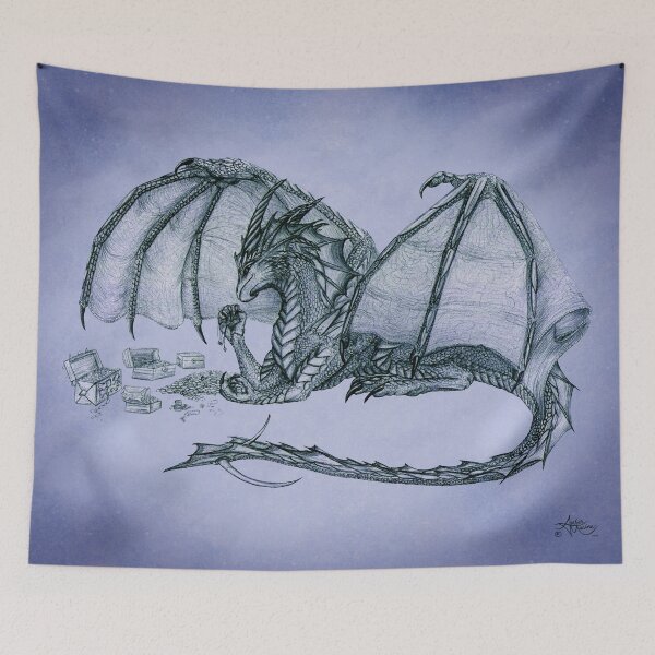 Item preview, "Material Girl" by Amber Marine ~ (Amethyst Version) Storm Dragon art, graphite and charcoal (Copyright 2005) designed and sold by Amber Marine ~ Wildlife Artist ~ © 2004-2021.