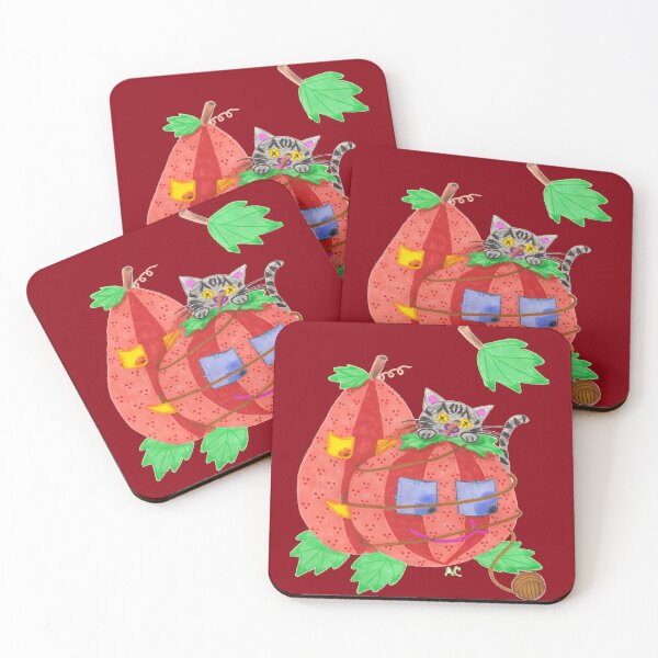 Item preview, Cat hiding behind pumpkins designed and sold by iCraftCafe.