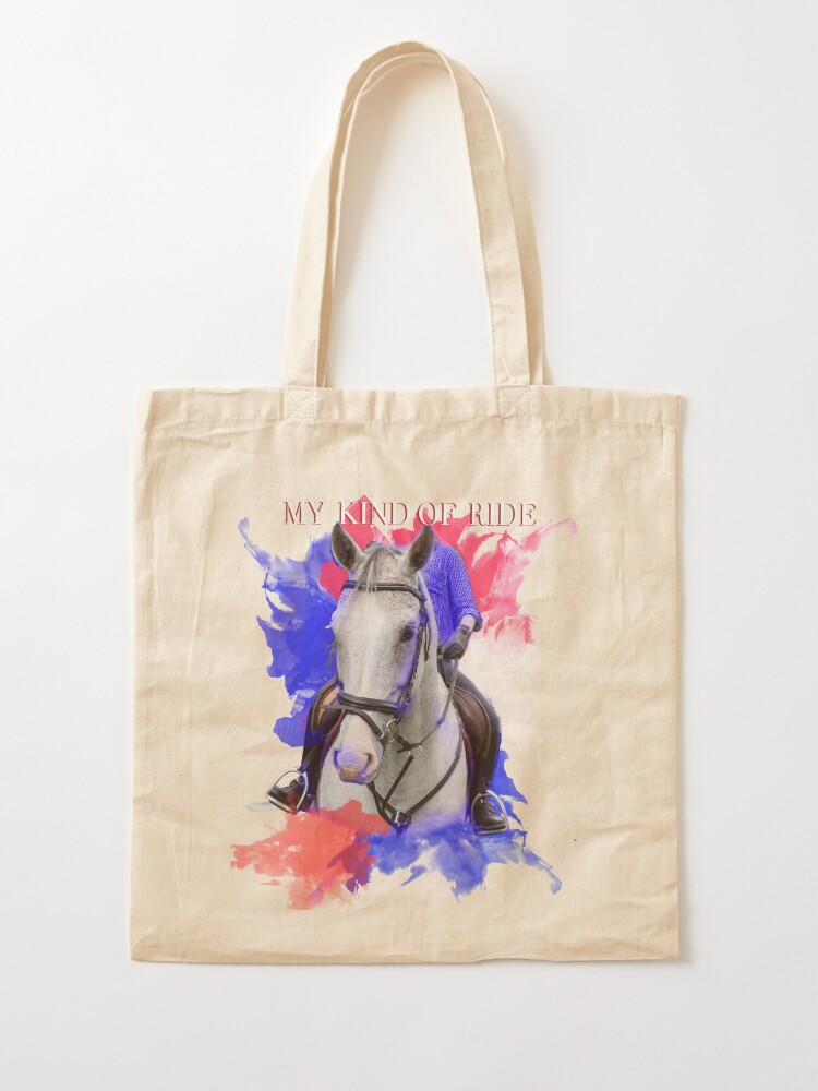 I GO HORSE RIDING Tote bag Reusable Carrier a bag for life