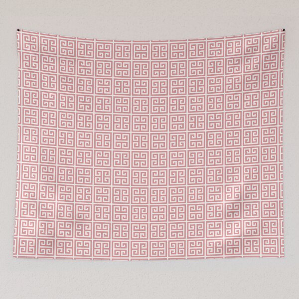 Item preview, Blush Pink Greek Key Pattern designed and sold by HomeLivingCo.