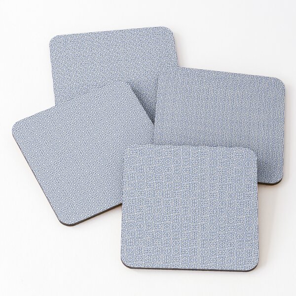 Item preview, Cornflower Blue Greek Key Pattern designed and sold by HomeLivingCo.