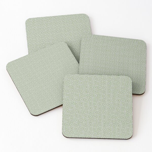 Item preview, Olive Green Greek Key Pattern designed and sold by HomeLivingCo.