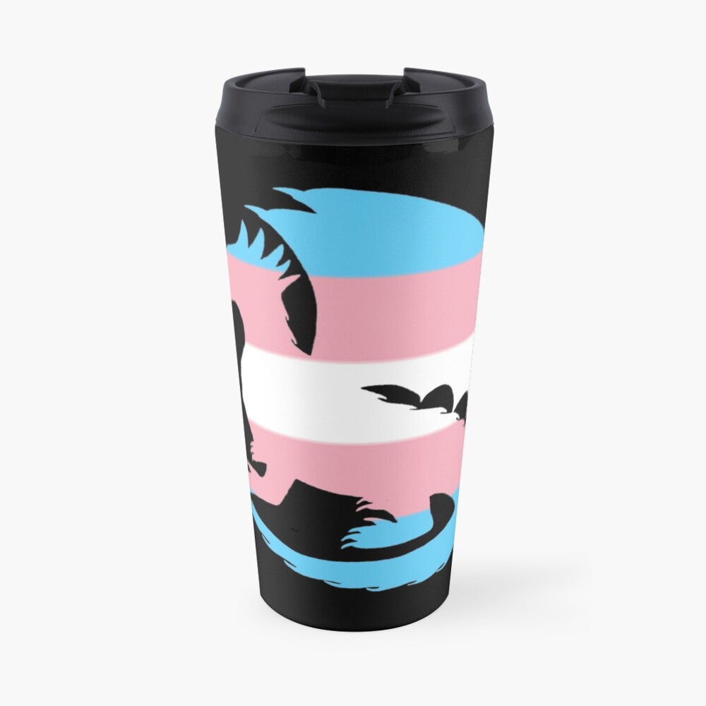 Trans Pride Dragon Silhouette Travel Mug