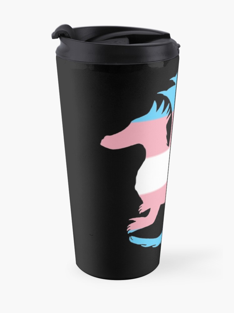 Alternate view of Trans Pride Dragon Silhouette Travel Mug