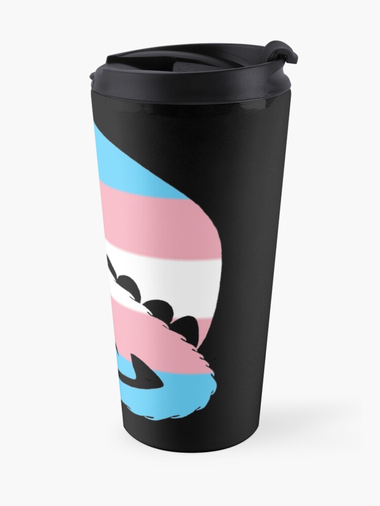 Alternate view of Trans Pride Dragon Silhouette Travel Mug