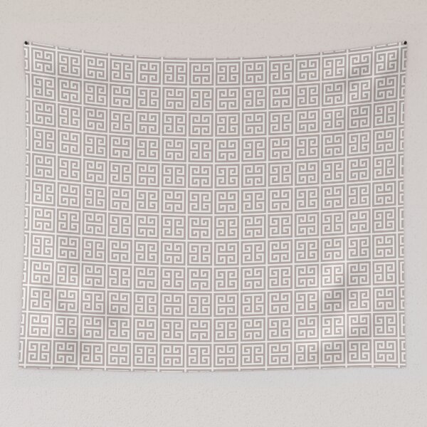 Item preview, Silver Pink Greek Key Pattern designed and sold by HomeLivingCo.