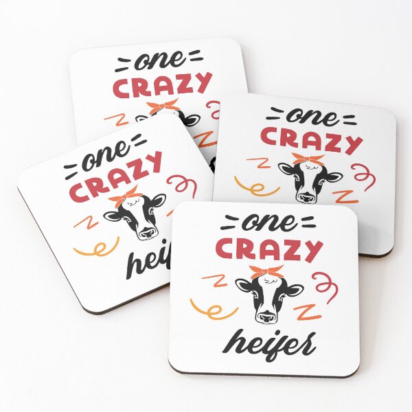 Item preview, One Crazy Heifer, Heifer gift idea, Funny Cute heifer quote designed and sold by HippyTees.