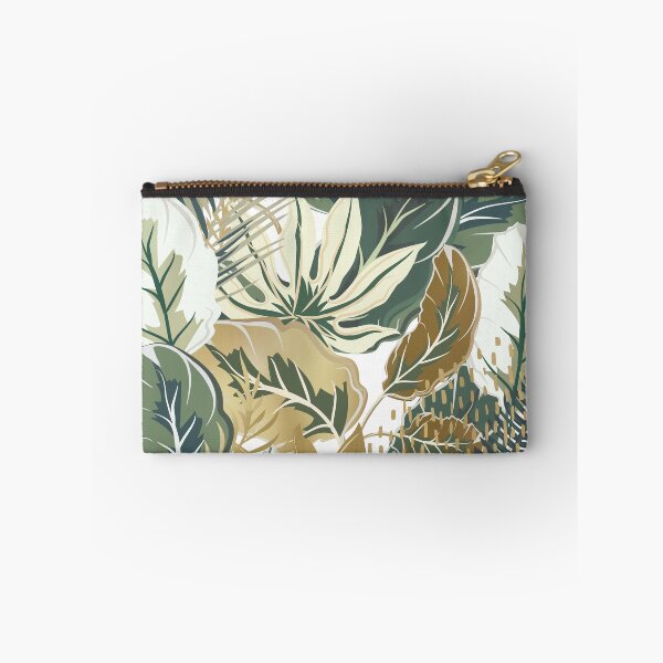 Item preview, Boho, Nature, Tropical Jungle Leaves, Green and Gold designed and sold by meggydesigns.