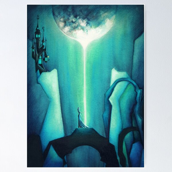 Item preview, Halloween Witch Art - Summoning the Moon designed and sold by Annya Kai.