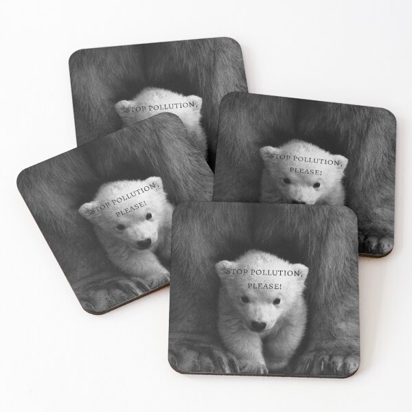 Item preview, Stop Pollution Please, Cute Survived Polar Bear for Ecology Eco-friendly Environment designed and sold by conceptDVS.