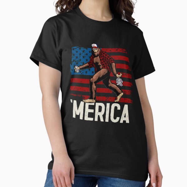 Item preview, 'Merica Funny Redneck Yeti Bigfoot Sasquatch designed and sold by Pop-Cult-Tees.