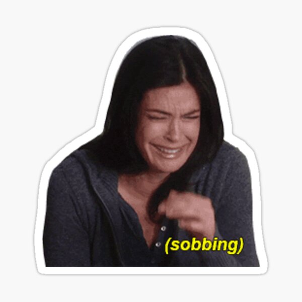 sobbing Sticker
