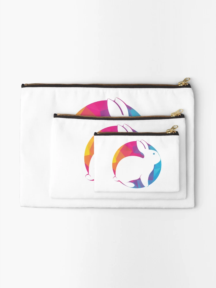 Thumbnail 2 of 4, Zipper Pouch, Colorful Rabbit designed and sold by Simon Dast.
