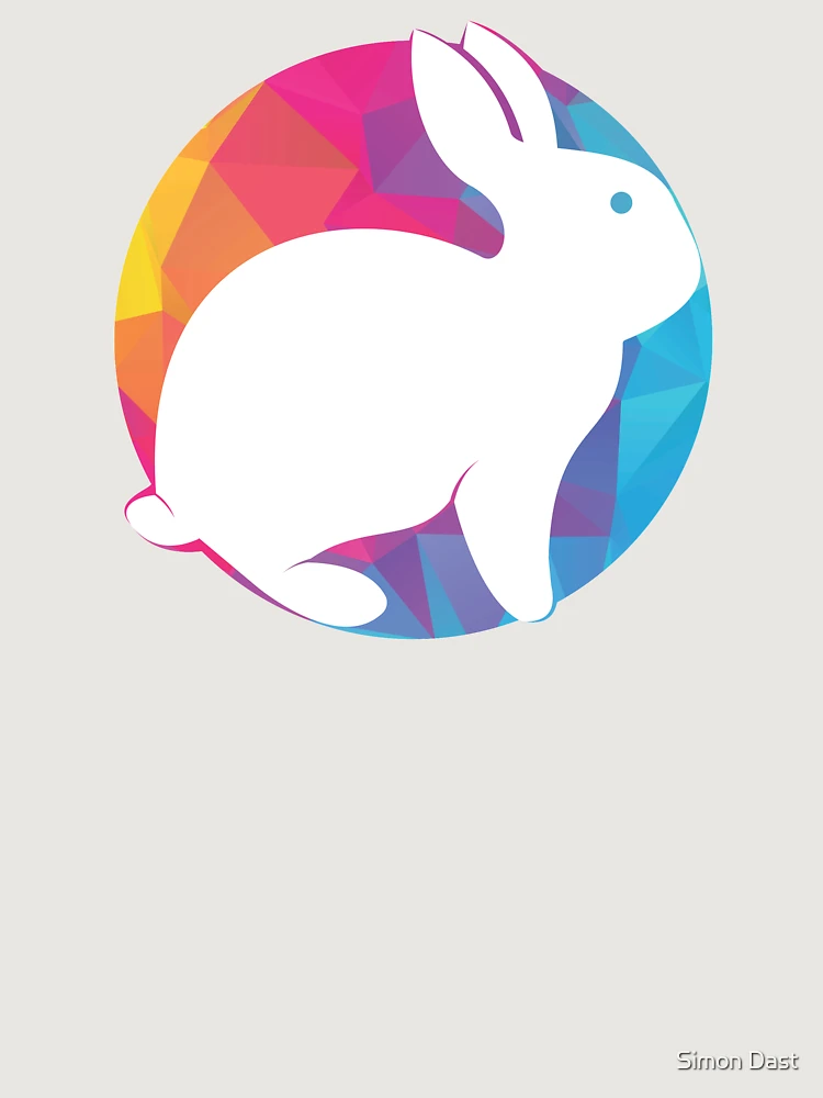 Thumbnail 6 of 6, Premium Oversized Hoodie, Colorful Rabbit designed and sold by Simon Dast.