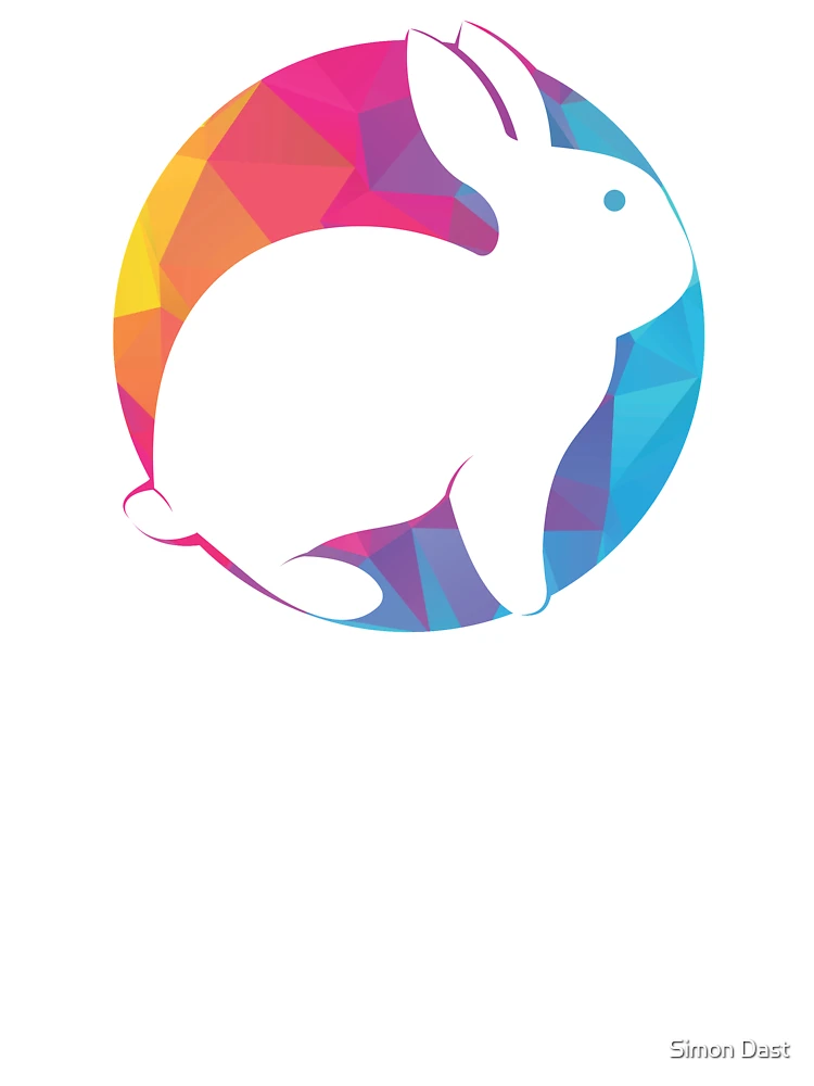 Thumbnail 7 of 7, Oversized T-Shirt, Colorful Rabbit designed and sold by Simon Dast.