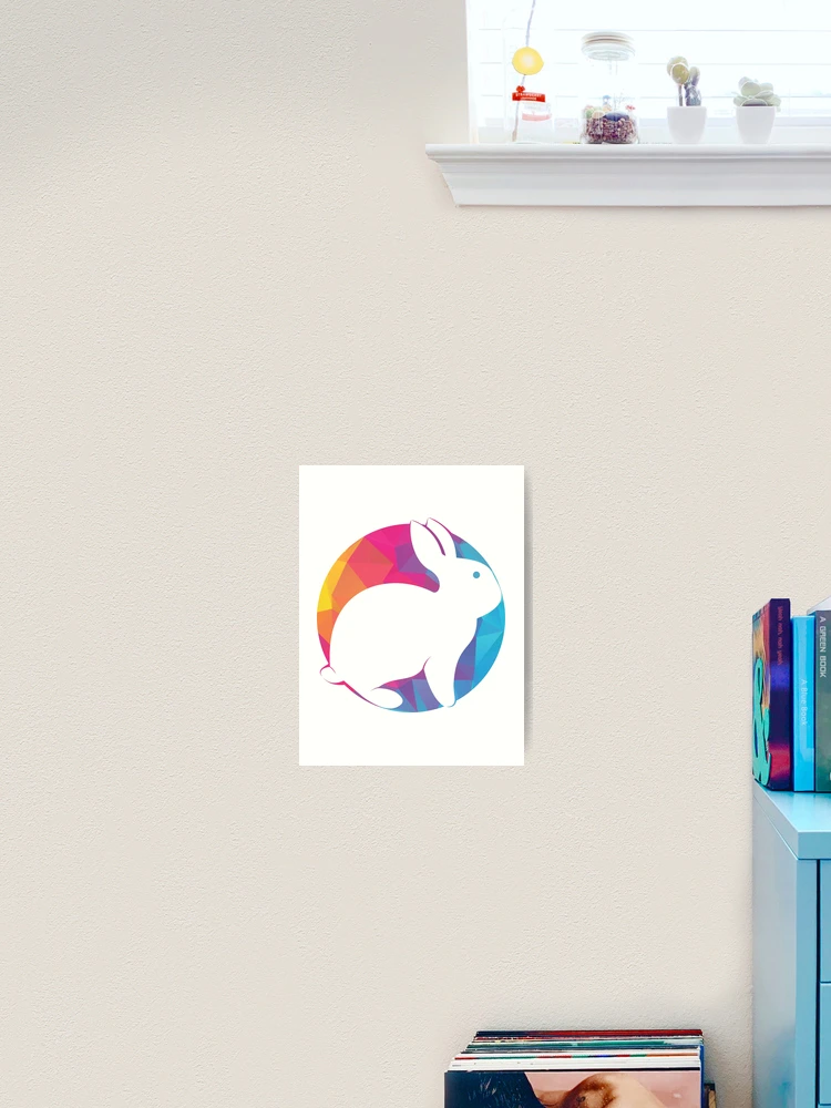 Thumbnail 2 of 3, Art Print, Colorful Rabbit designed and sold by Simon Dast.