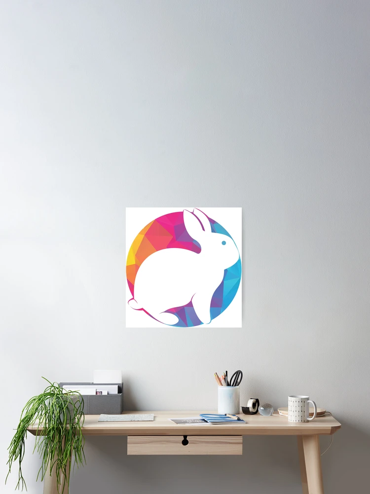 Thumbnail 2 of 3, Poster, Colorful Rabbit designed and sold by Simon Dast.
