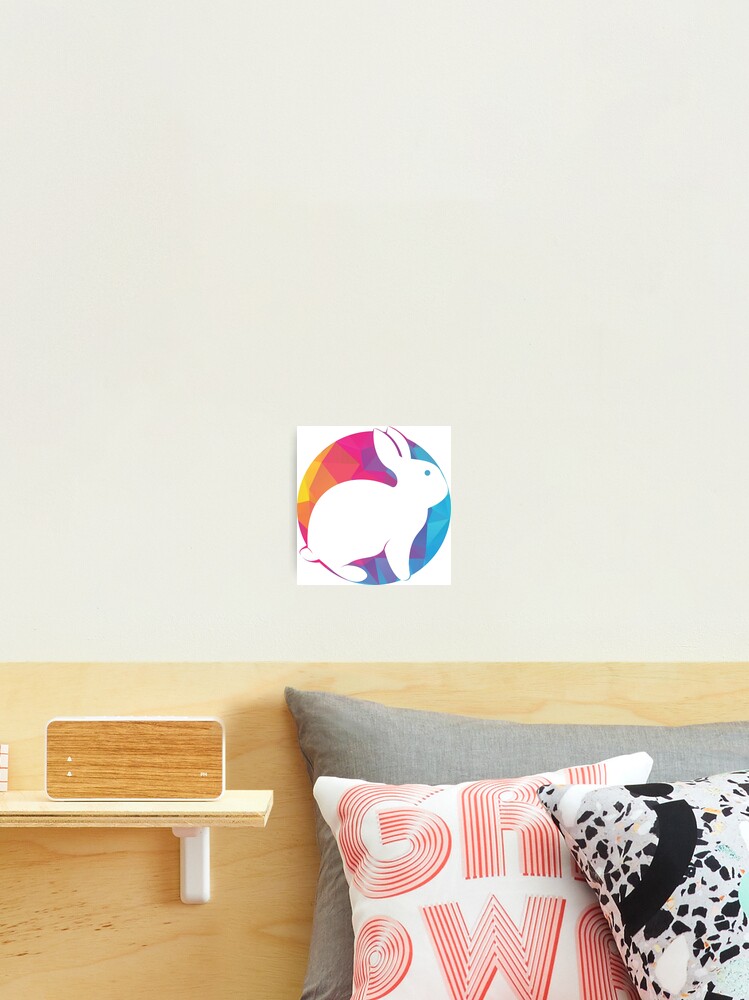Thumbnail 2 of 3, Photographic Print, Colorful Rabbit designed and sold by geroDev.