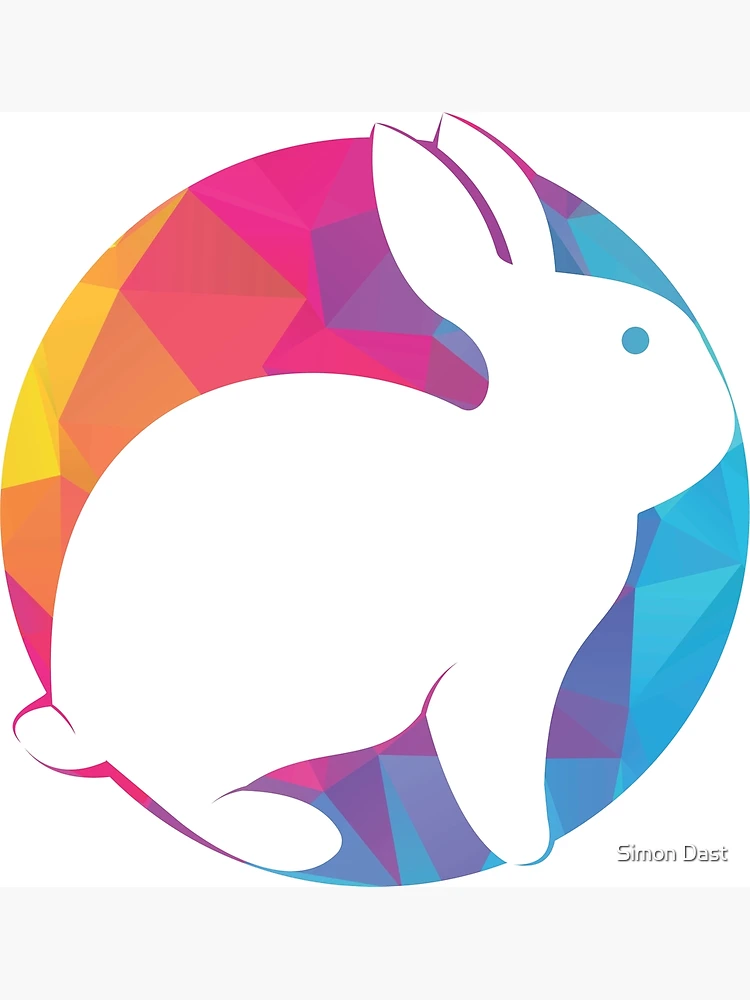Thumbnail 3 of 3, Poster, Colorful Rabbit designed and sold by Simon Dast.