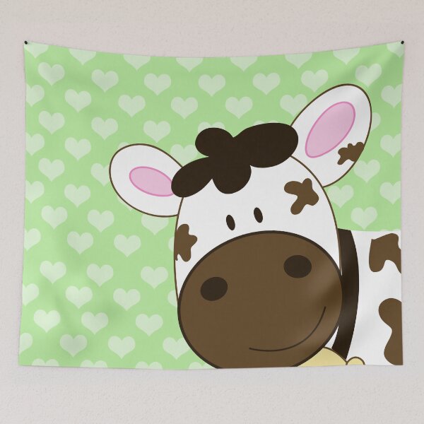 Item preview, Cute Happy Cow -  Green designed and sold by Art by Jess.