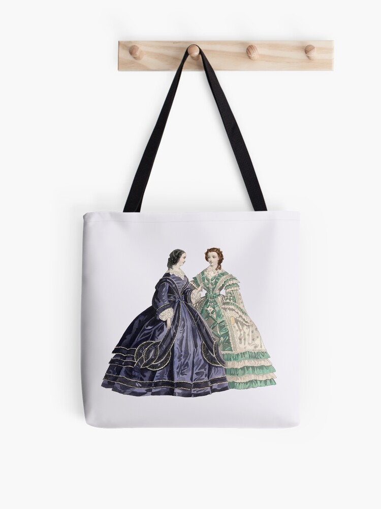 Bolsa de tela «Dos mujeres vistiendo vestidos de crinolina del siglo XIX.»  de chrissiecreativ | Redbubble