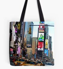 Cabs in Times Square Tote Bag