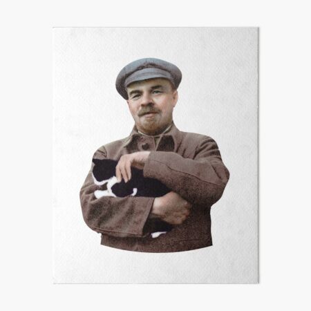 Artikel-Vorschau von Lenin und eine Schwarzweiss-Katze, designt und verkauft von RadicalPrintsByCas.