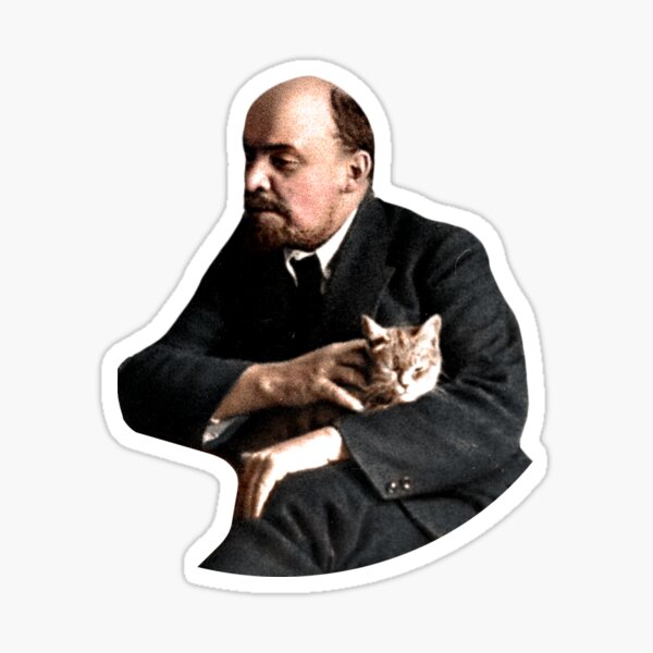 Item preview, Lenin und eine Tabbykatze designed and sold by RadicalPrintsByCas.