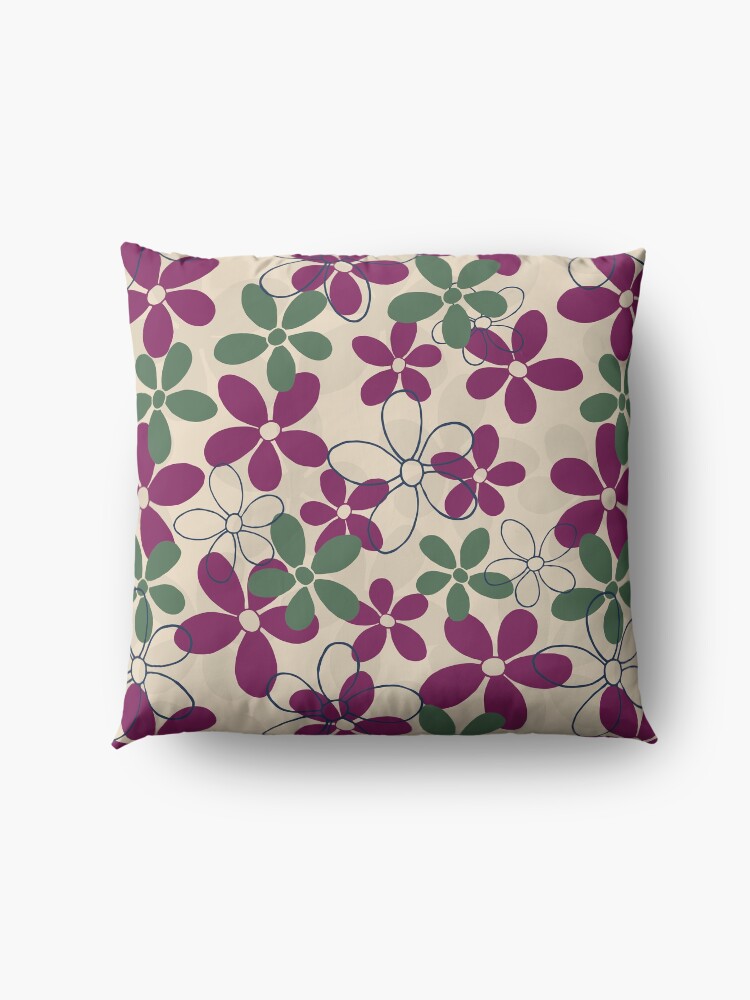 Alternate view of Floret Collection Floral Seamless Surface Pattern Floor Pillow