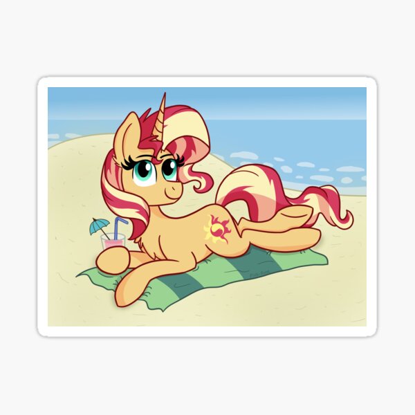 Sunset Shimmer Beach Day Sticker
