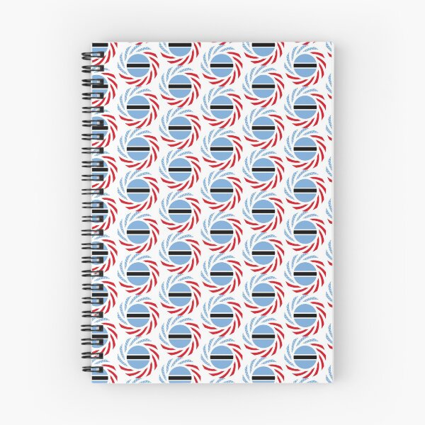 Item preview, Botswana American Multinational Patriot Flag Series designed and sold by Carbon-Fibre Media.