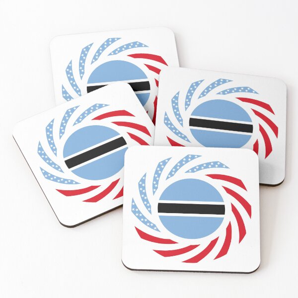 Item preview, Botswana American Multinational Patriot Flag Series designed and sold by Carbon-Fibre Media.