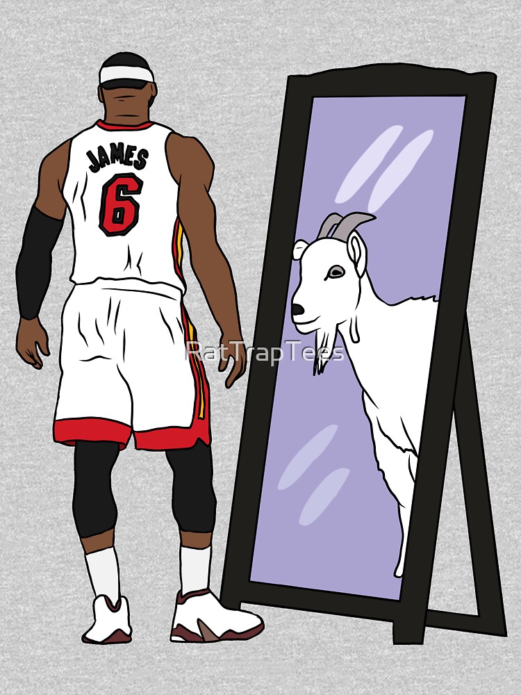 LeBron James Mirror GOAT (Heat) by RatTrapTees