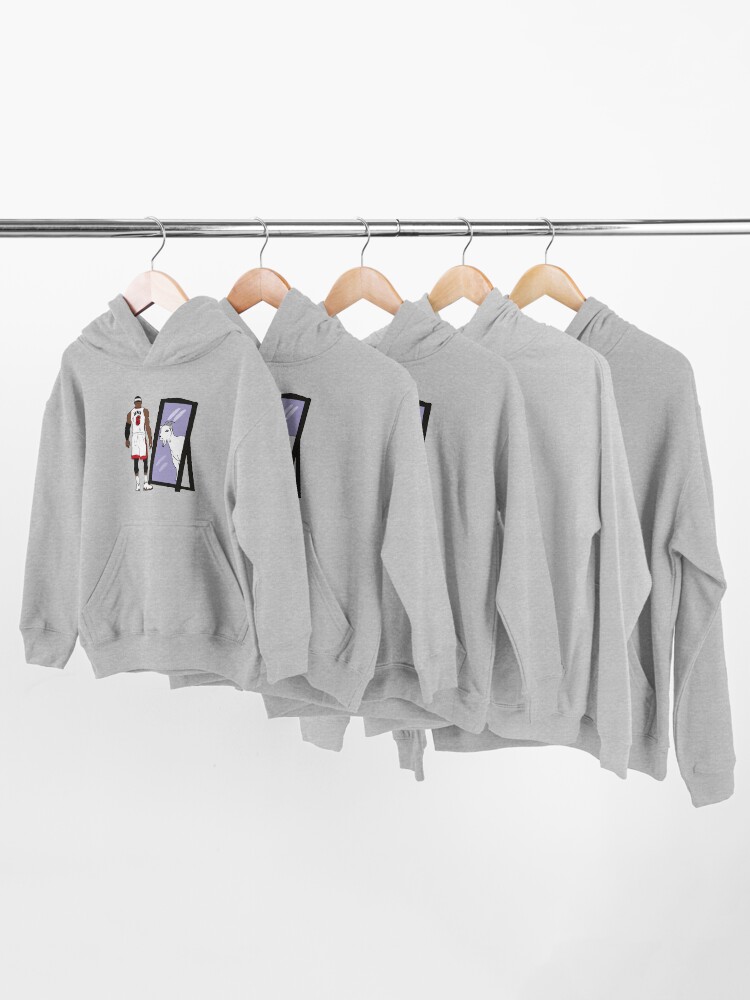 Alternate view of LeBron James Mirror GOAT (Heat) Kids Pullover Hoodie