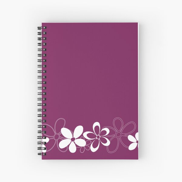 Floret Collection Floral Seamless Border Surface Pattern Spiral Notebook