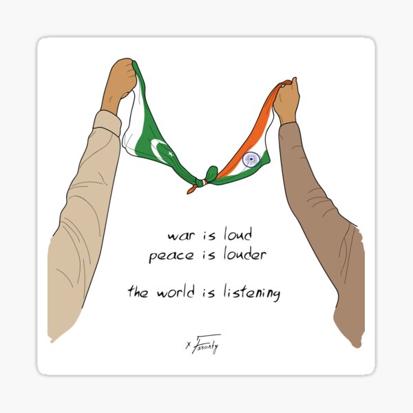 Pakistan India Peace Sticker