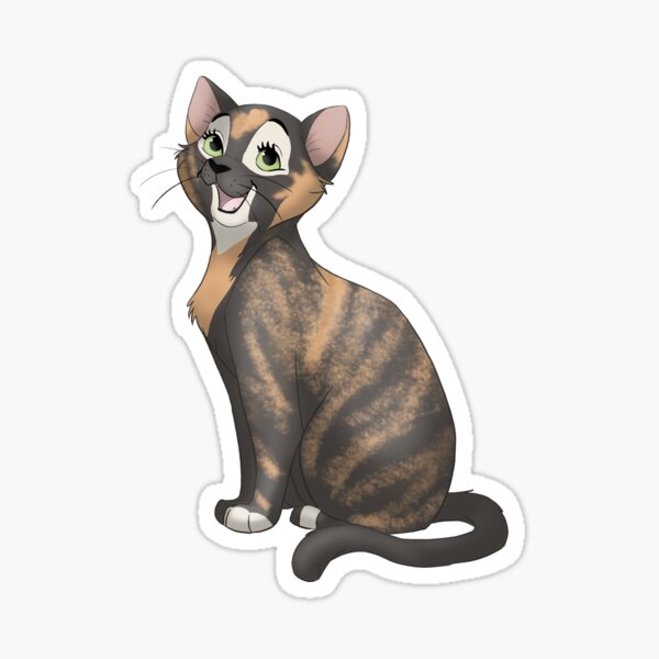 Chatty tortie cat Sticker
