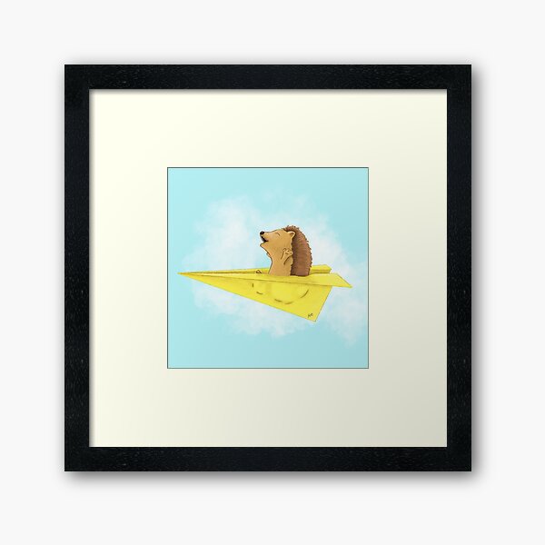 Flying Hedgehog Framed Art Print