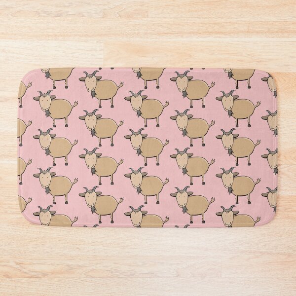 Item preview, Brown Billy Goat Illustration On Pale Pink designed and sold by Camille Woodward.