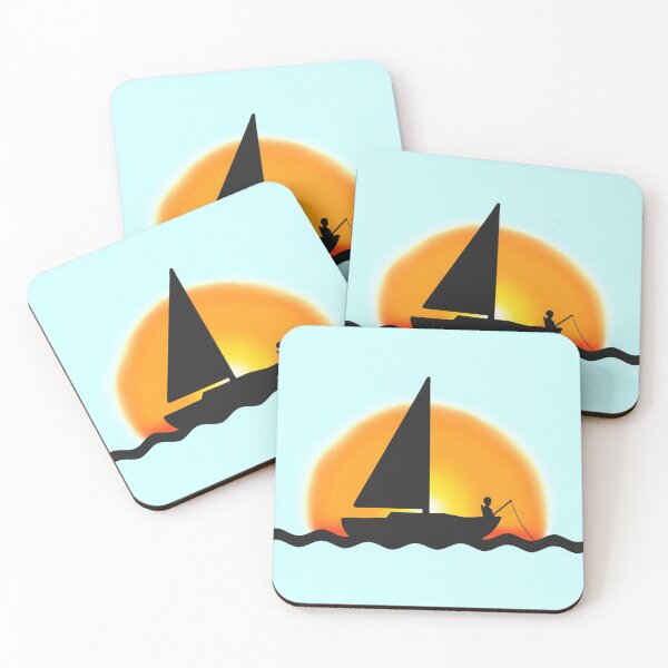 Item preview, Boat with a sunset artwork designed and sold by tomfewings.