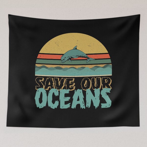 Item preview, Save Our Oceans Jumping Dolphin Climate Change Awareness  designed and sold by simplytldr.