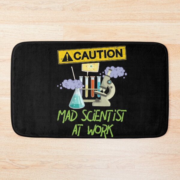 Item preview, CAUTION Mad Scientist At Work - Funny Science Scientist's designed and sold by Dressed For  Duty.