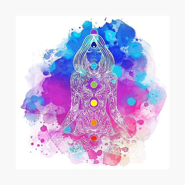 Item preview, Watercolor Lotus Chakras designed and sold by raliceyoga.